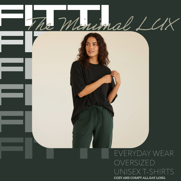 'THE MINIMAL LUX' EVERYDAY WEAR T-SHIRT (BLACK)